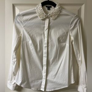 Beaded Button Down Shirt